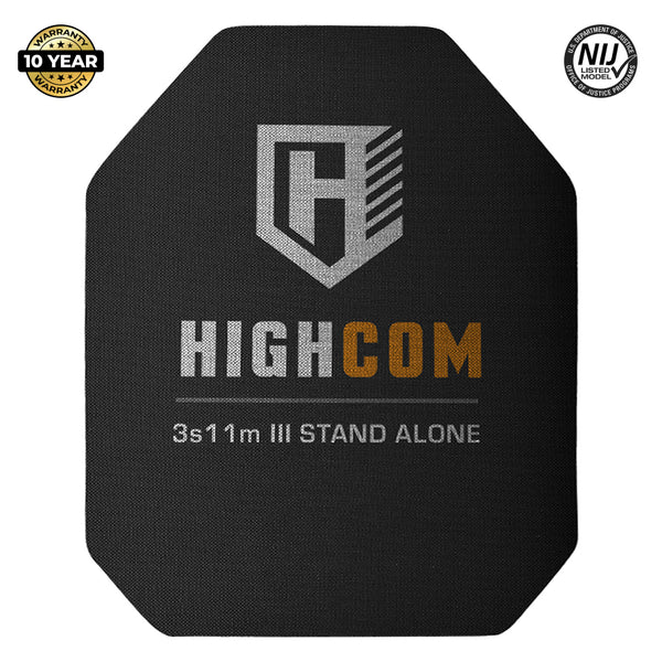 HighCom Guardian 3s11m Shooters Cut Multi Curve 10x12 Level III Plate