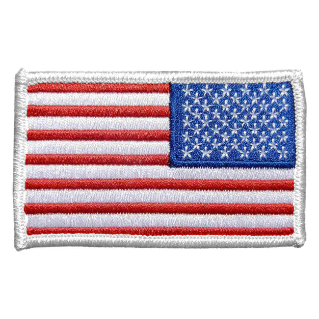 American Flag Patches In Subdued Colors Set Of 4 Small Embroidered US Flags  by Ivamis Patches